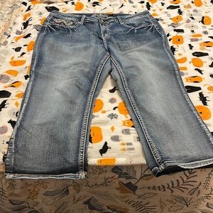 Love Indigo Capris Bedazzled pants